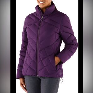 REI Co-op Women’s Down Puffer Jacket Blue XS Lightweight Insulated Full Zip